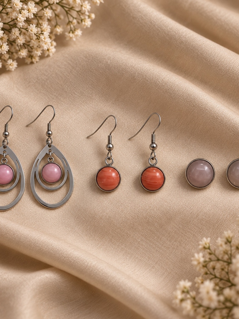 Gemstone earrings (3)
